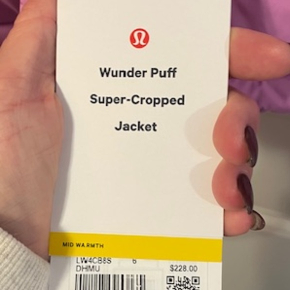 LULULEMON WONDER PUFF SUPER-CROPPED JACKET BNWT - Picture 3 of 6